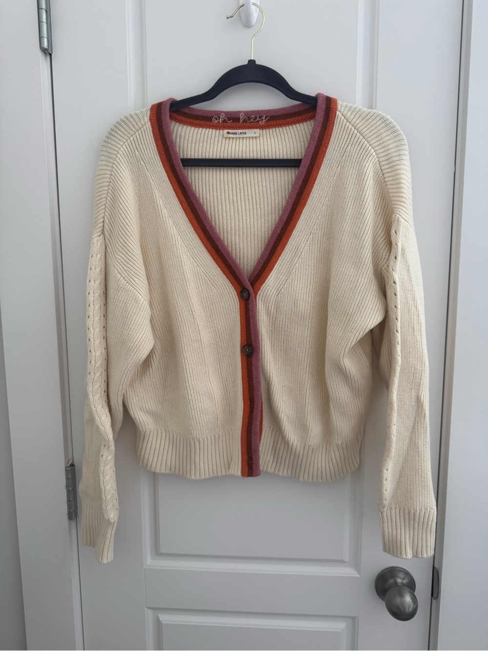 Marine Layer Robin Crop Cardigan in ivory